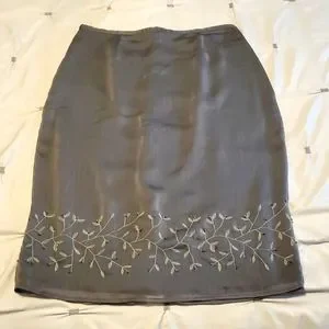 Express Skirts Express Chiffon Embroidered And Beaded Hem Skirt Size Poshmark